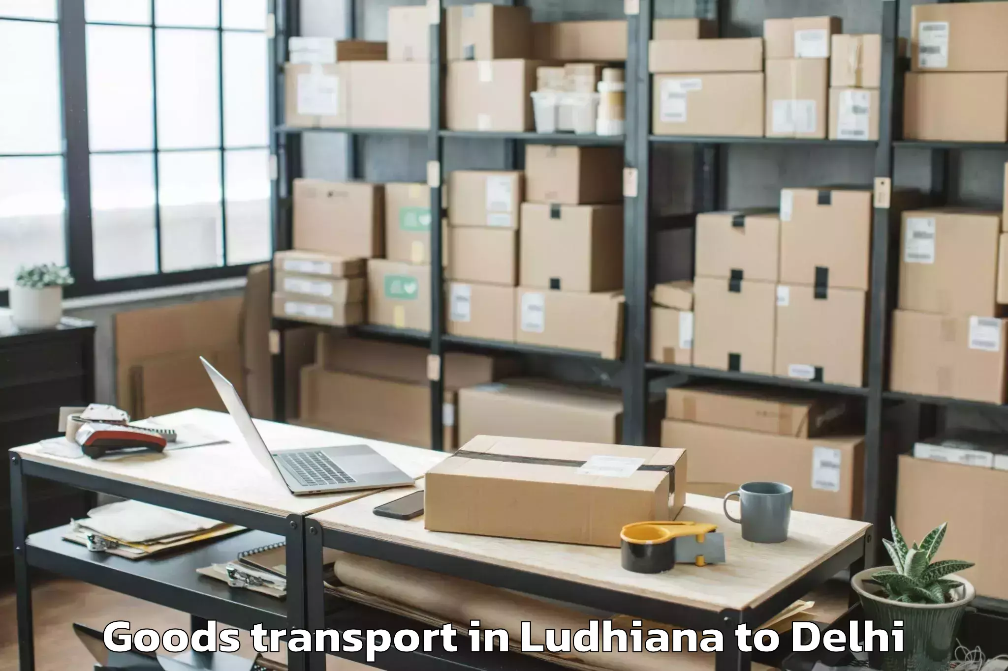 Leading Ludhiana to D Mall Pitampura Goods Transport Provider